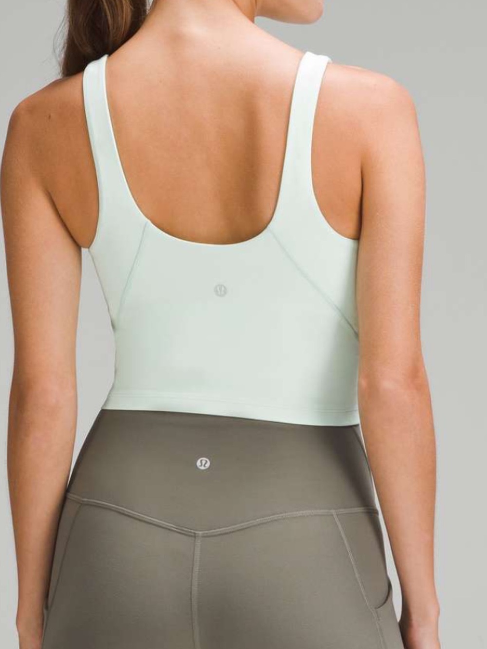 lululemon athletica Cream High-Neck Crop Tank
